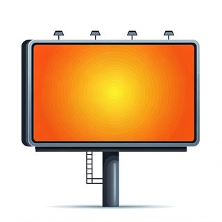 blank orange billboard