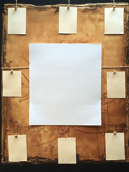 Blank Paper Note Board