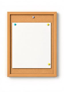 blank corkboard