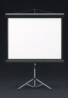 blank projector screen