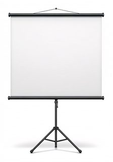 blank projector screen