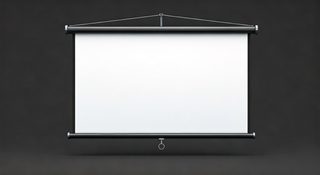 blank projector screen