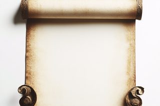 Blank Scroll Parchment in Studio