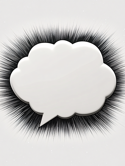 Blank Speech Bubble With Comic Book Style Burst