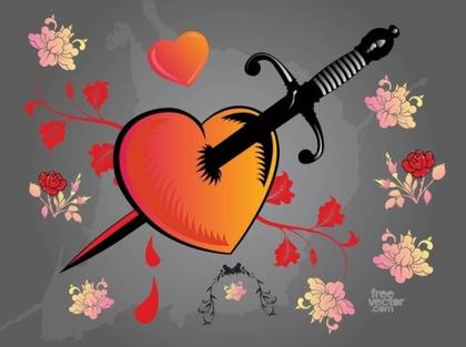 Bleeding Heart Free Vector