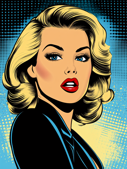 Blonde Woman Pop Art Portrait