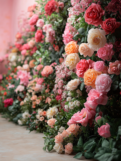 Blooming Rose Wall