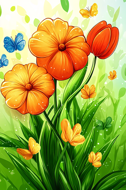 Blooming Spring Flowers