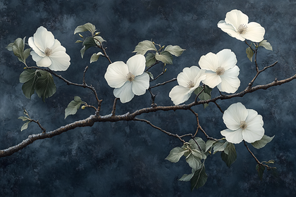 Blossoming Dogwood Branch