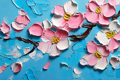 Blossoming Flowers Painting