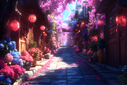 Blossoming Sakura Street