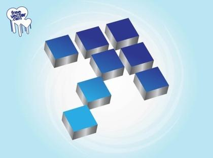 Blue 3D Arrow Free Vector