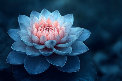 Blue And Pink Lotus Flower