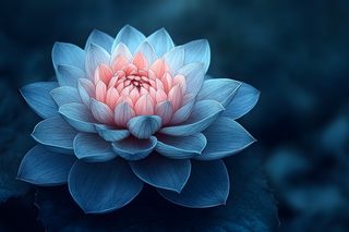 Blue And Pink Lotus Flower