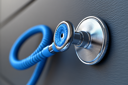 Blue And Silver Stethoscope