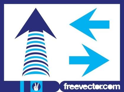 Blue Arrows Free Vector