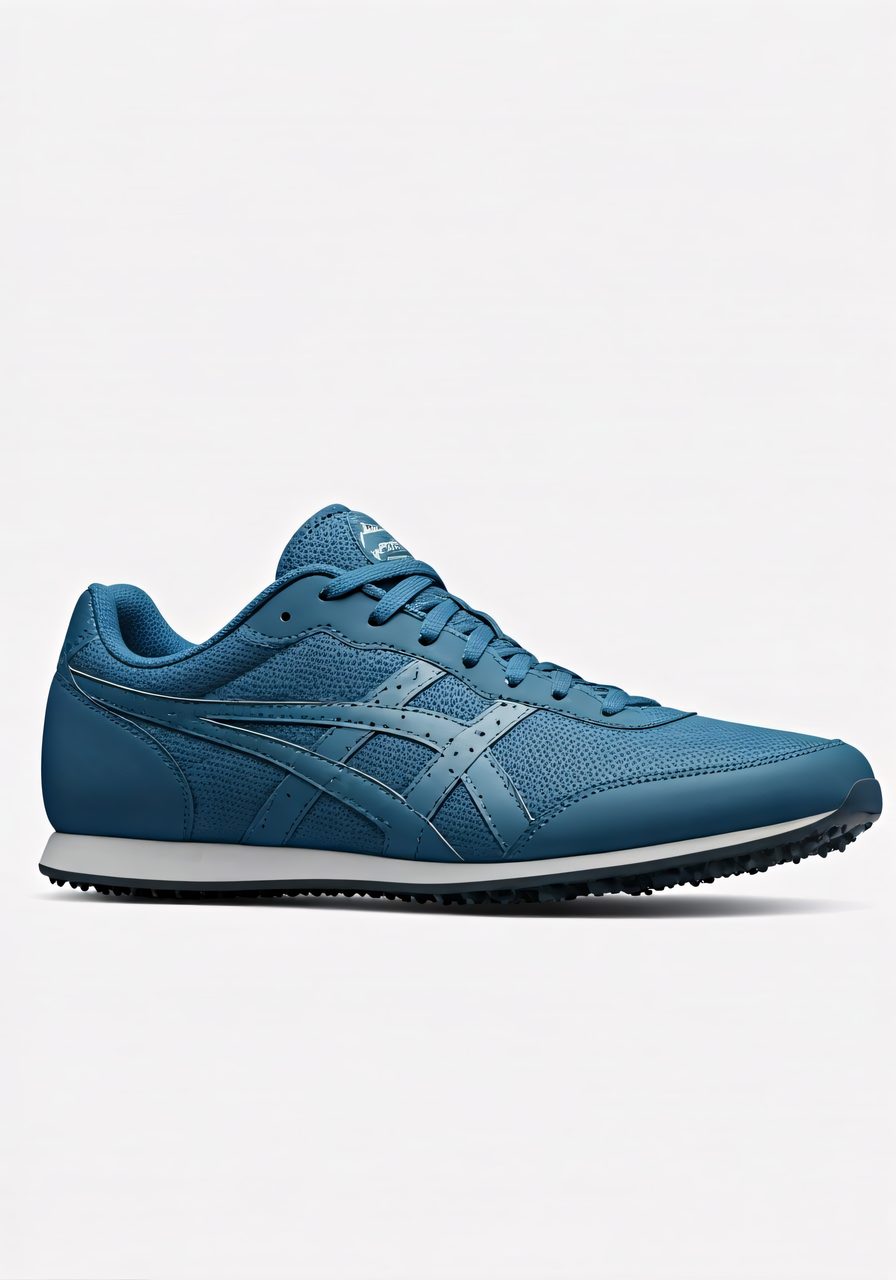 blue athletic shoe