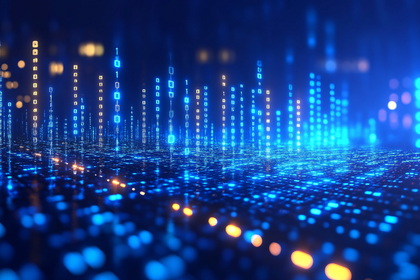 Blue Binary Code