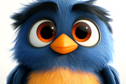 Blue Bird Close-up