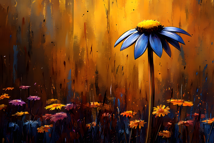 Blue Daisy Flower