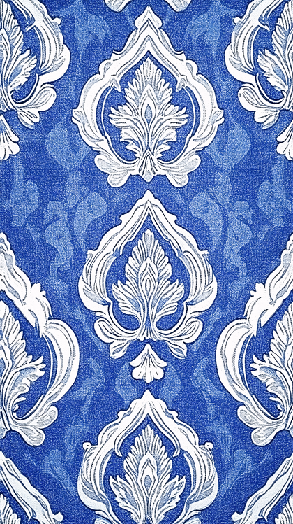 Blue Damask Pattern