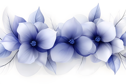 Blue Floral Elegance