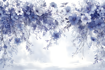 Blue Floral Serenity