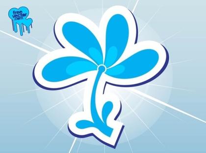 Blue Flower Icon Free Vector