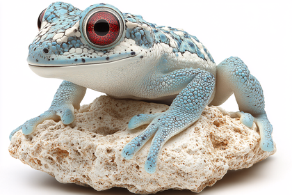 Blue Frog on Rock
