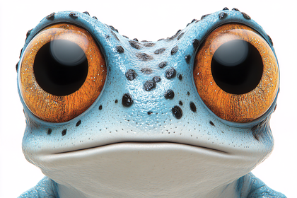 Blue Frog With Big Eyes