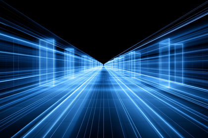 Blue Grid Tunnel