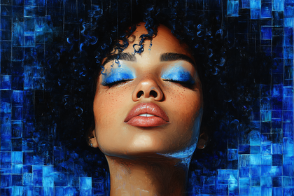 Blue-Haired Beauty