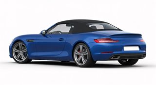 blue luxury convertible