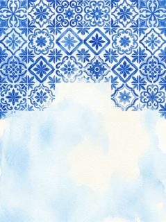 blue tile frame