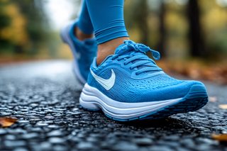 Blue Nike Running Shoe Close-Up