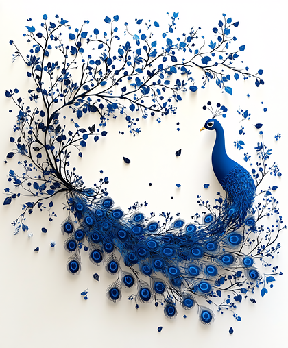 Blue Peacock Tree of Life