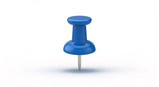 blue push pin