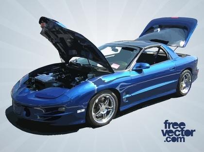 Blue Pontiac Trans Am Free Vector