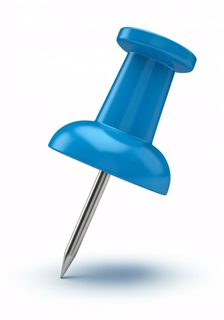 blue push pin