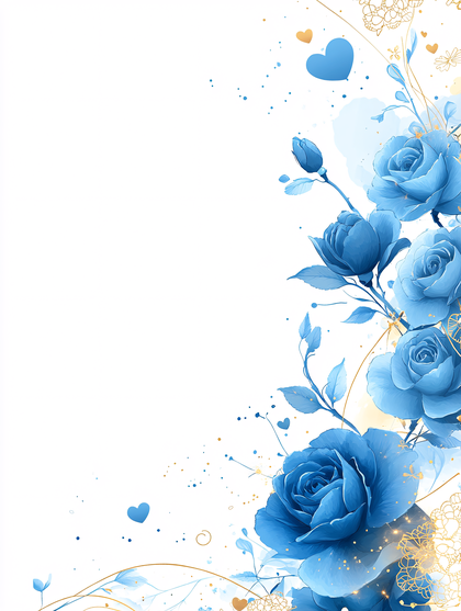 Blue Rose Floral Background