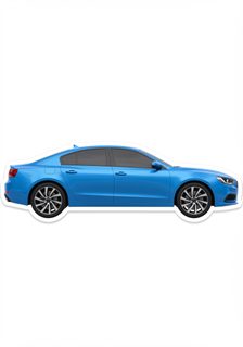 blue sedan car