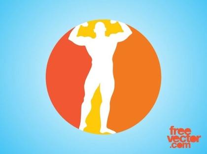 Bodybuilder Icon Free Vector