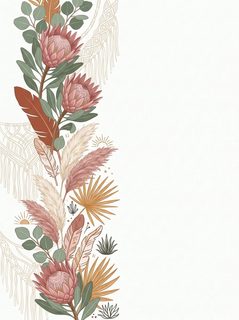 boho floral border