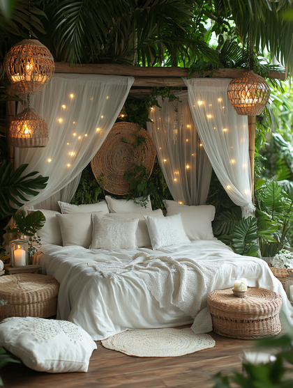 Bohemian Garden Bed Setup
