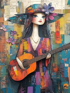 Bohemian Rhapsody Girl with Guitar