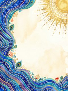 bohemian watercolor frame