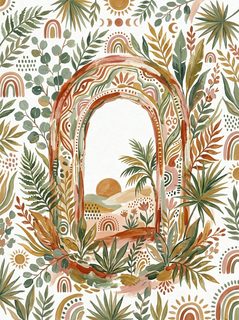 boho archway botanical