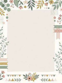 floral stationery border