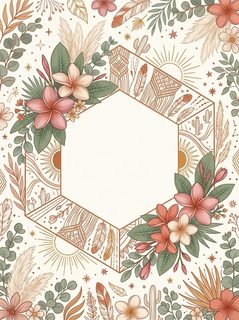boho floral frame