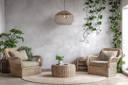 Boho Chic Living Room Interior
